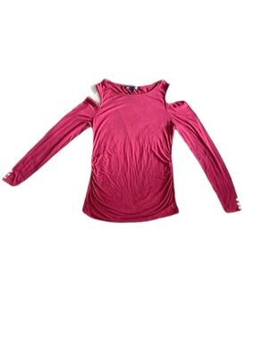 White House Black Market Burgundy Cold Shoulder